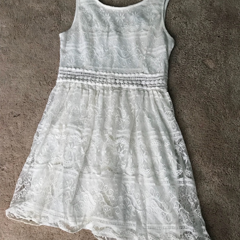 White lace summer dress